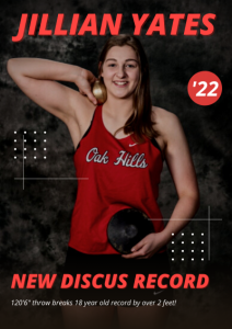 Jillians Yates Breaks School Discus Record